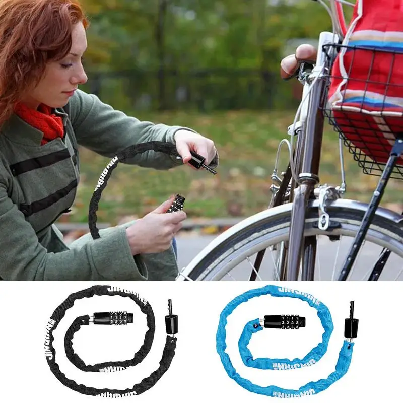 

Bike Locks Anti-theft Bicycle Lock Bicycle Chain Lock Universal Bicycle Lock Motorcycle Security Lock 3.28ft Bicycle Lock chain