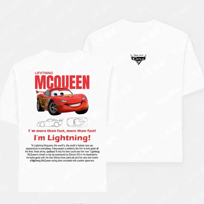 تي شيرت صيفي برق للزوجين ماكوين وسالي كاريرا سريع الجفاف تي شيرت كبير الحجم للرجال والنساء #2