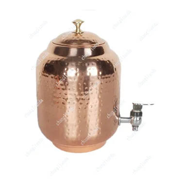 

Pure Copper Water Dispenser Container Pot with 4.8L / 5.5L Liters (brown) Large-capacity Beverage Containers
