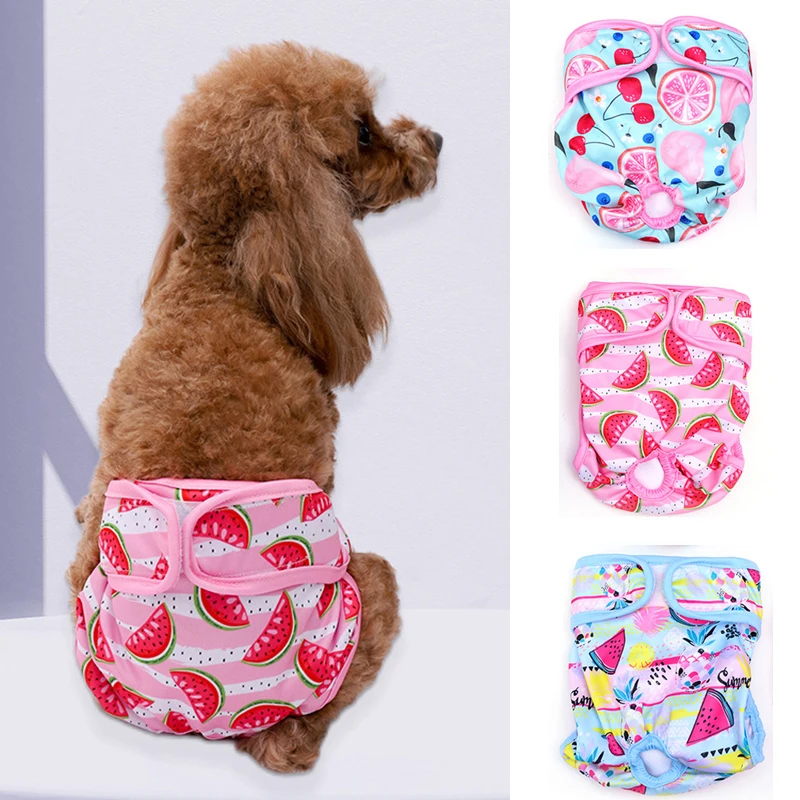 

Dog Diapers for Female Dogs Physiological Pant Puppy Training Panties Short Underwear Reusable Dog Clothes for Heat Incontinence