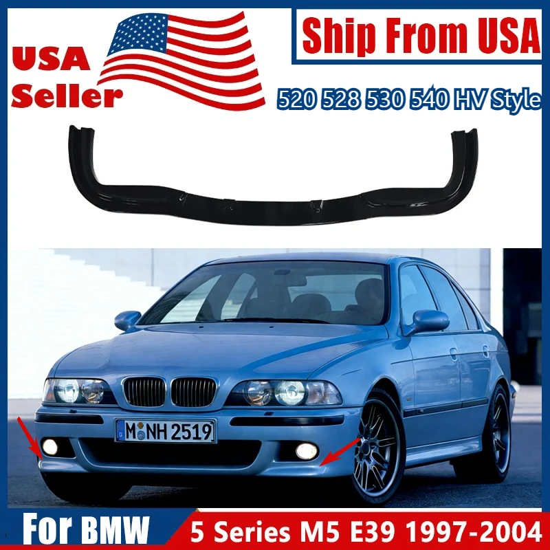 

Спойлер переднего бампера для BMW 5 серии M5 E39 520 528 530 540 HV Style 1997-2004 Splitter Blade Shovel Skirt Board США Local
