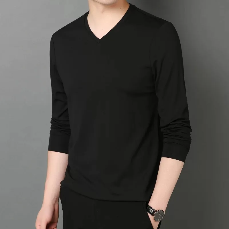 Men Thermal Underwear Slim Fit Base Layer Plus Size Long-Sleeved Skin-Friendly Undershirt Bodyshaper Tee Shirt Bottoming Shirt