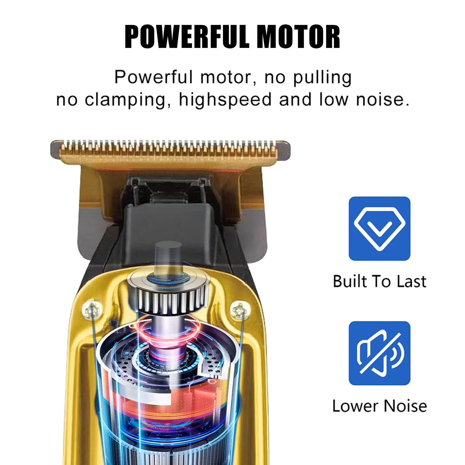 HYN مقص الشعر الكهربائية الذكية شاشة ديجيتال الشعر اللحية ماكينة حلاقة المهنية تصفيف الشعر نحت آلة قطع الشعر HIENA