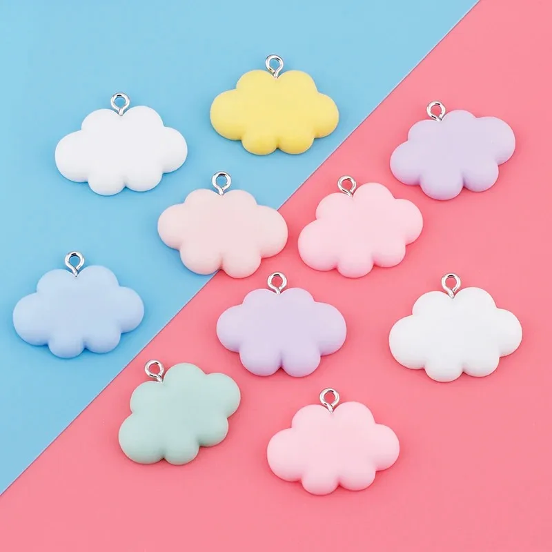 10 Stück Kawaii Wolke Harz Charms süße Kinder Anhänger Charms für Halskette Ohrringe Armbänder Schmuck machen Diy Zubehör liefert