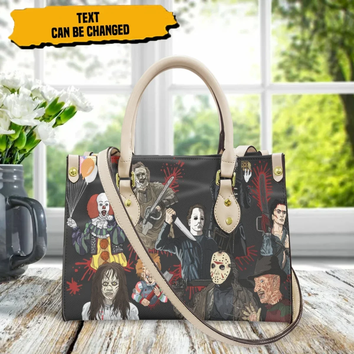 Crossbody Bags for Women Horror Movie Killer Design Fashion Small Female Totes Top-Handle Shoulder Bags for Teen Girls Bolsas