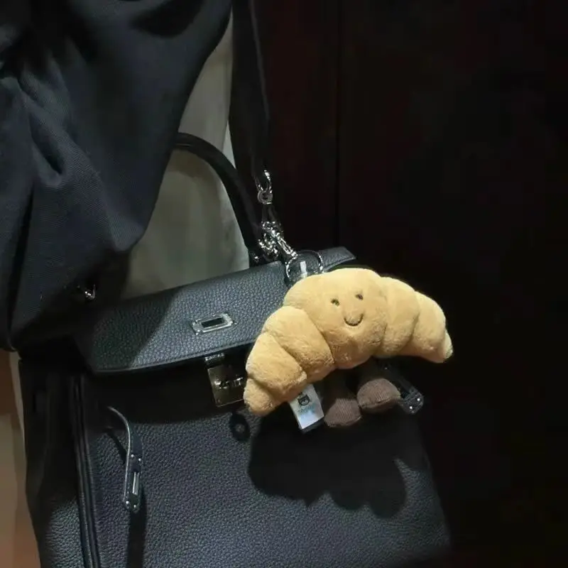 Jellycat Adorable Croissant Bag Charm Keychain Perfect Novelty Gift For Food Lovers Cute Accessory For Bags And Mobile Phones