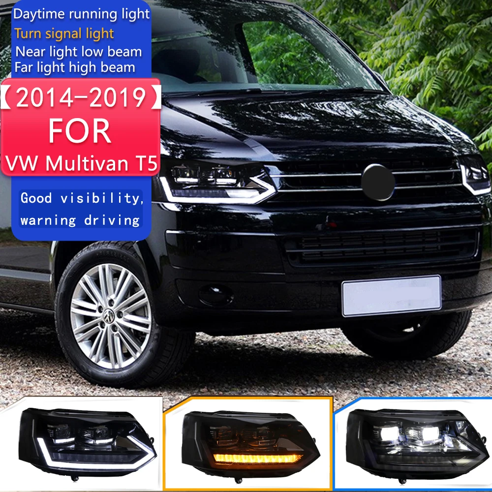 Car Lights for VW Multivan T5 LED Headlight Projector Lnes 2014-2019 Head Lamp Animation Dynamic Signal DRL Auto Accessories