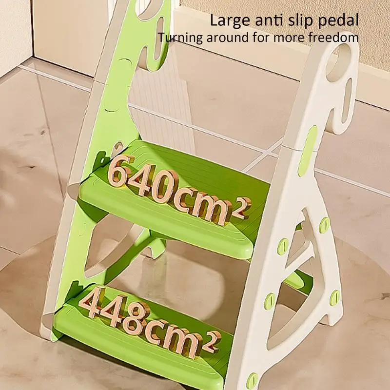 Step Stools For Kids 2 Step Non-Slip Kids Stepping Stool Heightened Kitchen Counter Helper For Bathroom Kitchen Training Stool