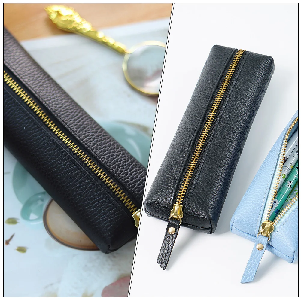 Large Capacity Zipper Design Anti-Scratch Stationery Bag Durable Lightweight Pen Storage Bag For Students Office Kids