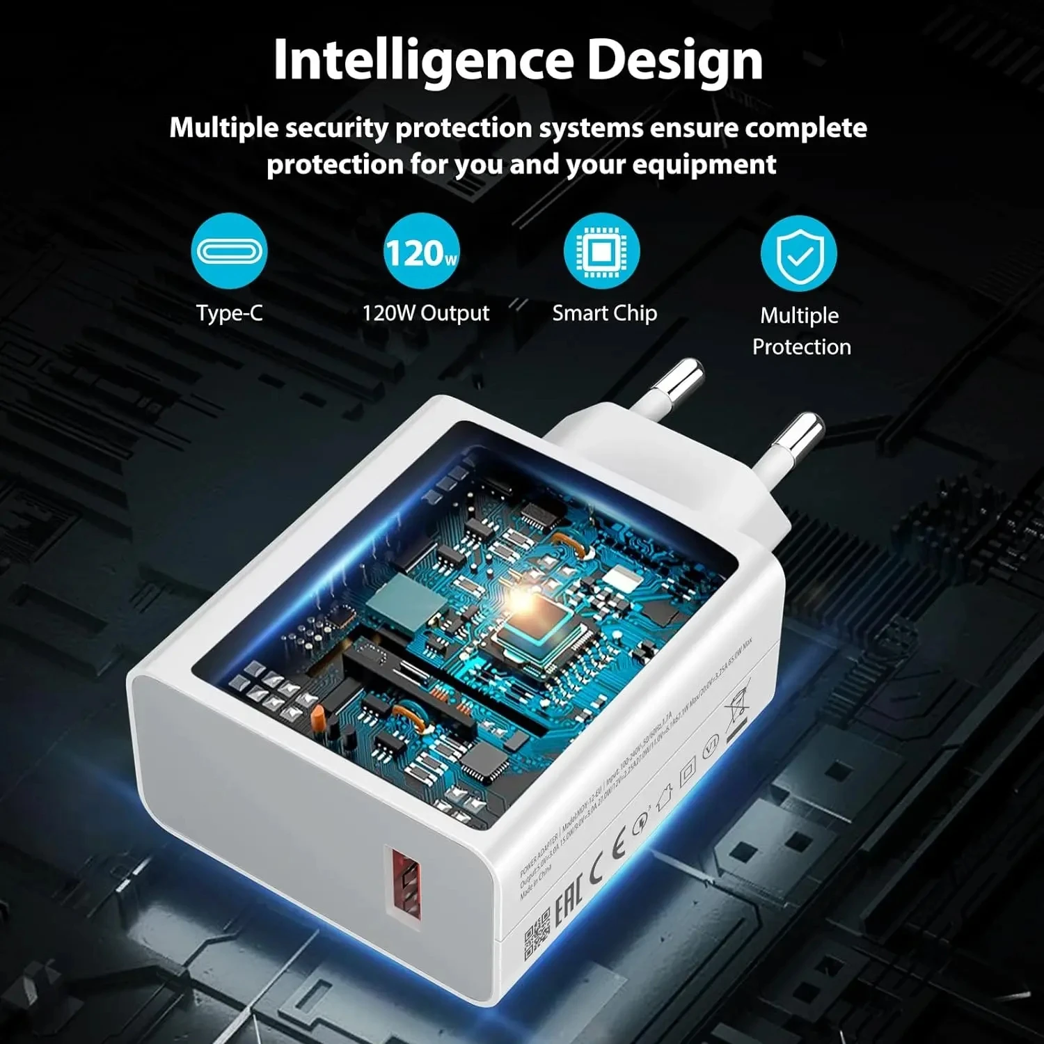 120W 6A Turbo Fast Wall Charger for Xiaomi 11 12 Lite 13T 14 Ultra Redmi Note 11T 12T 13 Pro POCO F4 X5 USB Type C Charge Cable - náhled 2