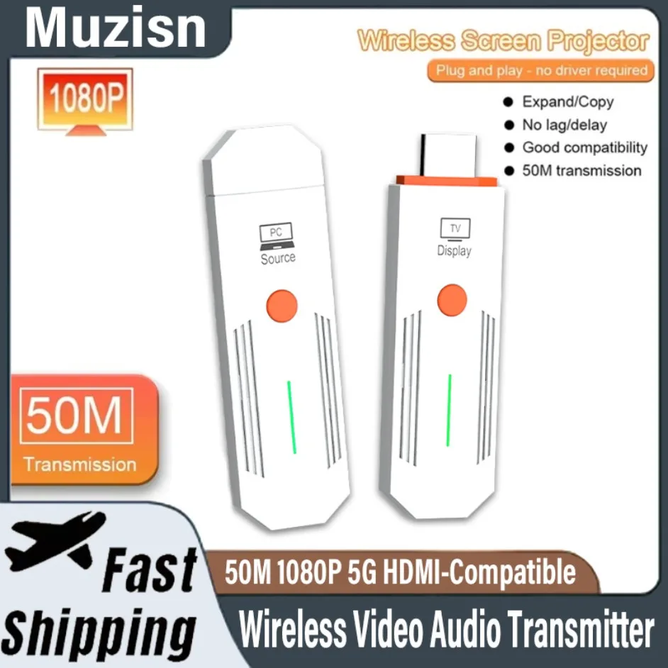 

5G 50M 1080P HDMI-совместимый беспроводной аудио-видео передатчик приемник удлинитель адаптер камера ноутбук ПК к проектору монитор ТВ