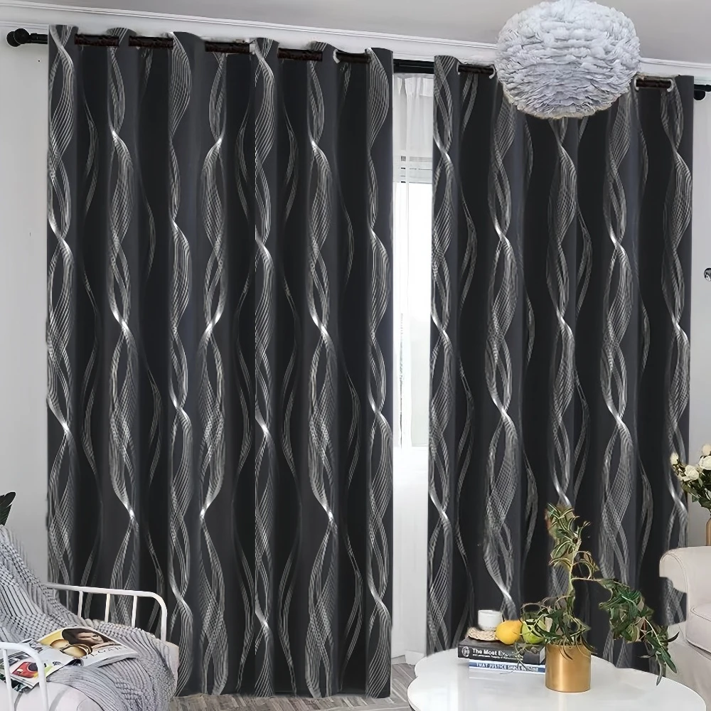 Blackout Curtains Drapes Thermal Noise Reducing Window Curtains 1 Panel for Living Room Bedroom Children's Room Kitchen