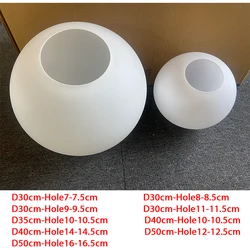 White Glass Lamp Shade, Milky Globe Lampshades Fitting Lamp, D30cm D35cm D40cm D50cm Round Light Cover, Pantalla Lampara