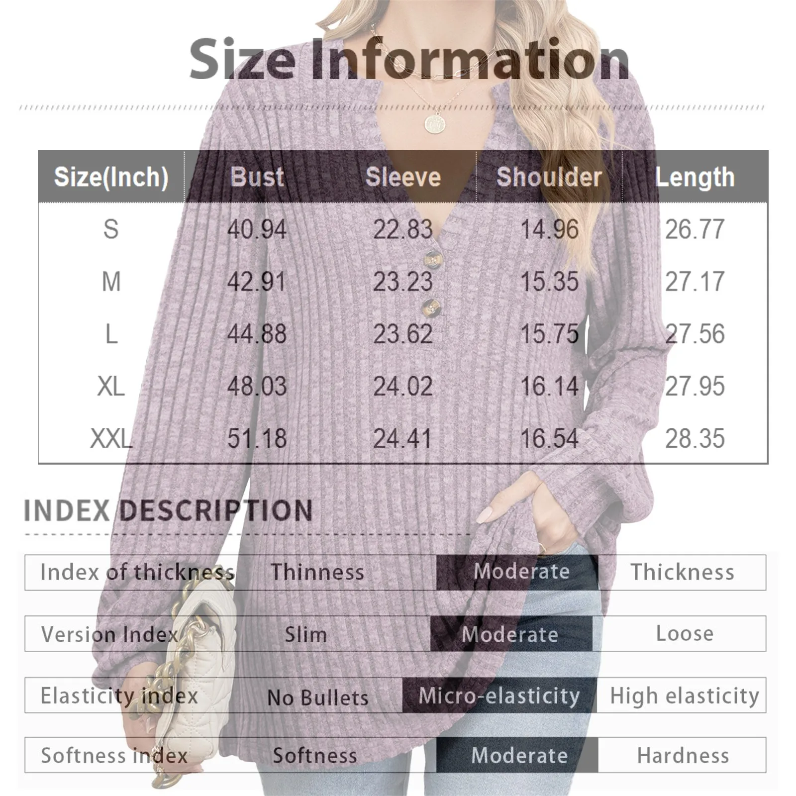 2025 T-shirt allentata alla moda da donna Top tinta unita scollo a V bottoni top a maniche lunghe comodi maglioni casual vestiti