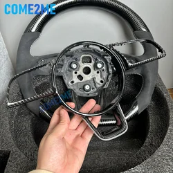 Car Accessories For Audi A4 B9 A3 8Y Black carbon fibre Frame Steering Wheel Assembly Accessories