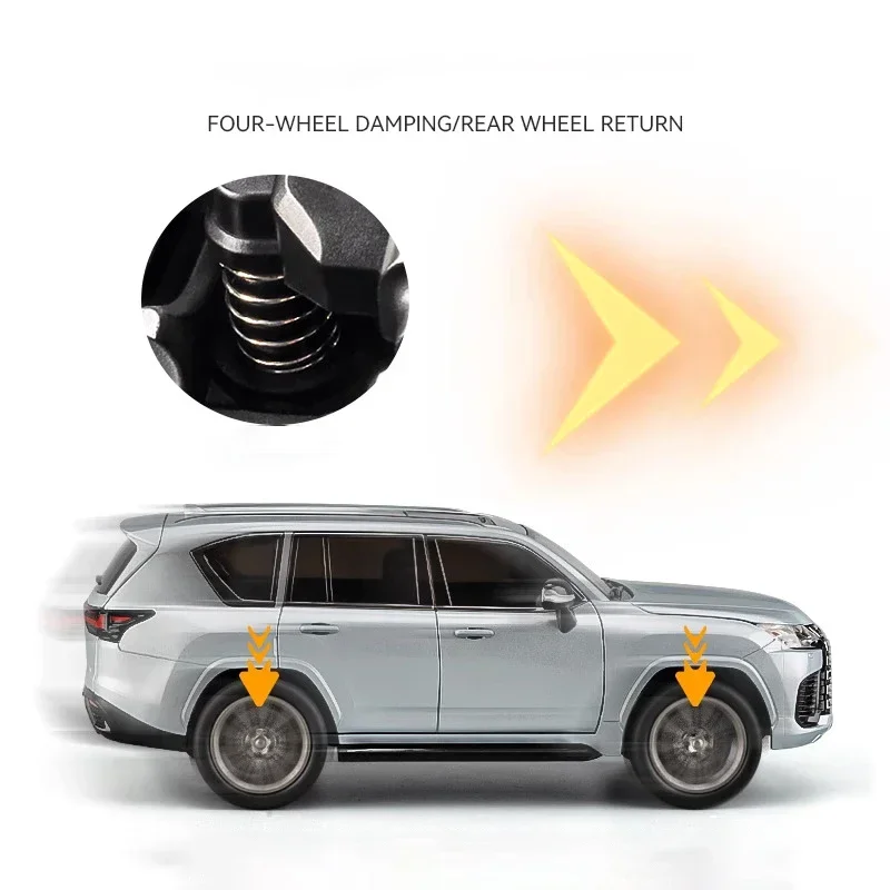 LX 600 SUV Diecast 1:24 Luxus LX 600 NEUE Diecast Legierung Auto Modell Sound Licht Zurückziehen Spielzeug Sammlerstücke Geburtstag geschenk
