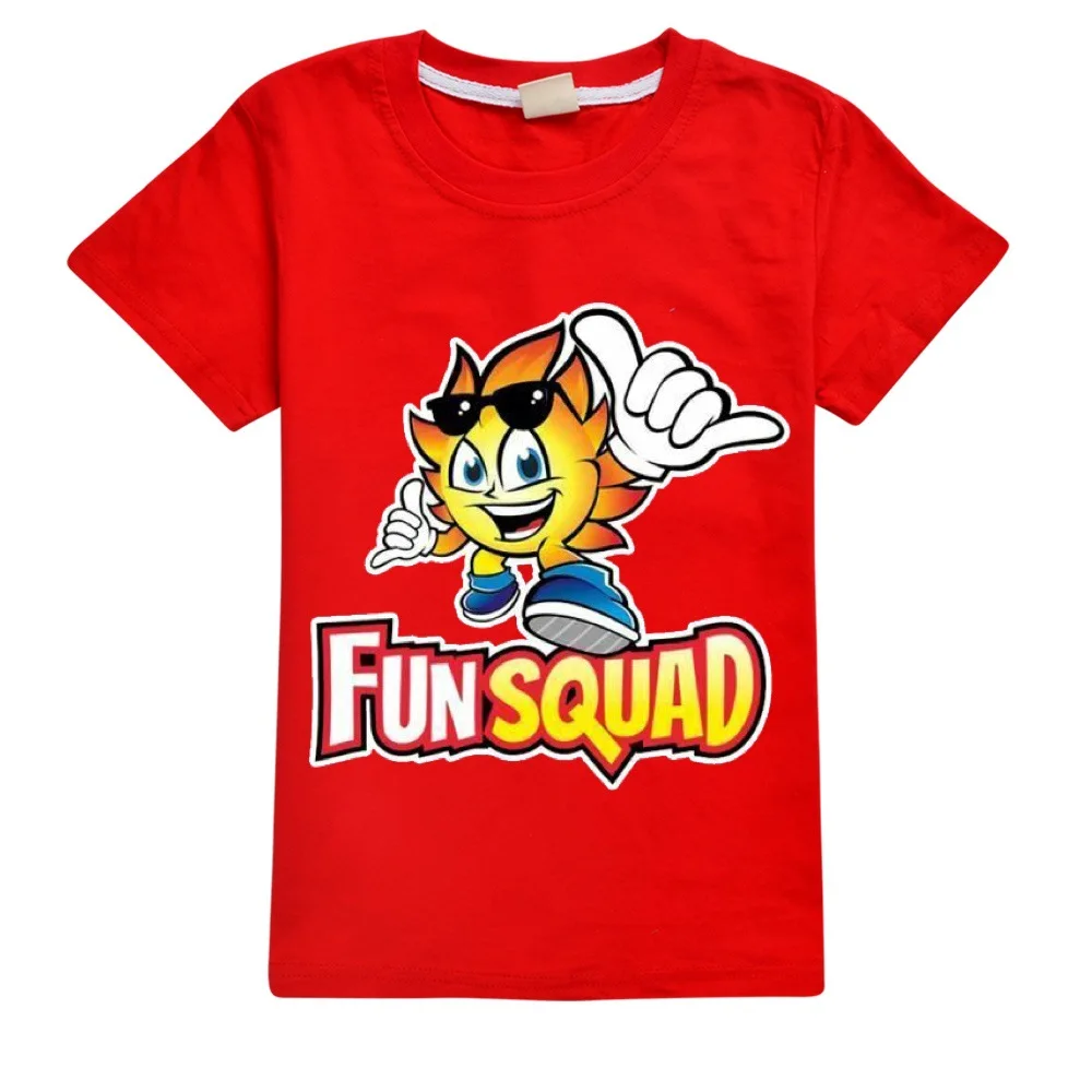 Fun Squad Gaming Children T-Shirts Game Tee Shirt Kids Cartoons Kawaii Casual Clothes Boy Girl Tops Short Sleeve Pullover