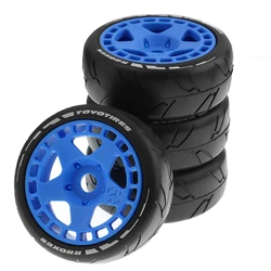 1Zestaw 105mm Gumowa opona Plastikowe koło z adapterem 17mm Do 1/8 On Road Rally RV RC Car HSP ZD Racing HPI WLtoys ARRMA SHE ZI