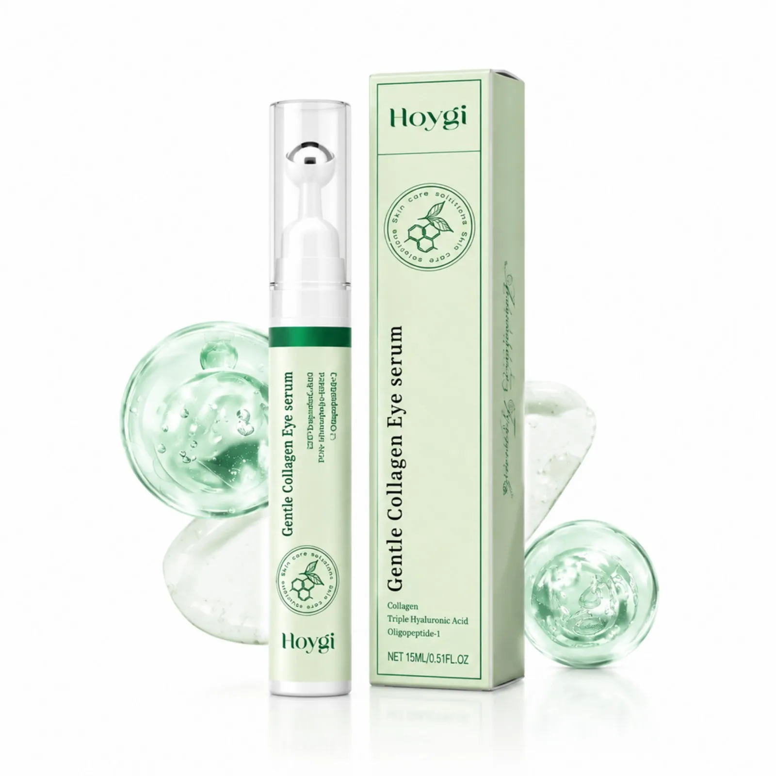 Collagen Eye Serum Roller 15ml Reduce Puffiness Appearance Improve Dark Circles Eye Bags Moisturizing Tightening Fade Fine Lines