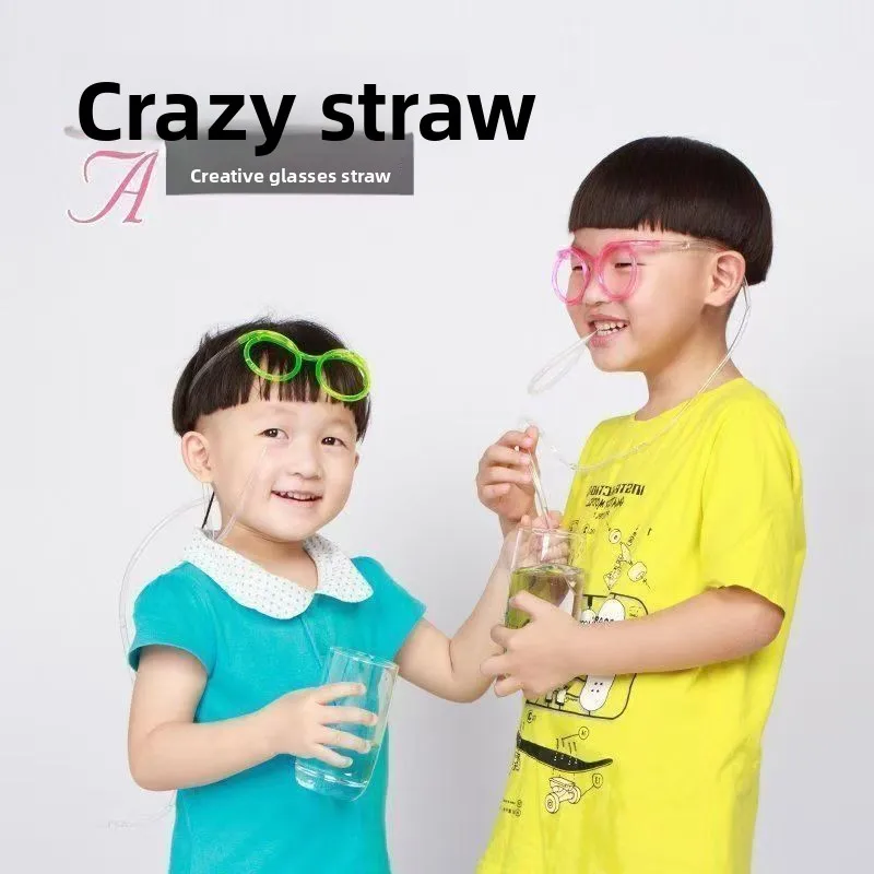 

Douyin same glasses straw funny lazy drink water creative personality cute super long eye