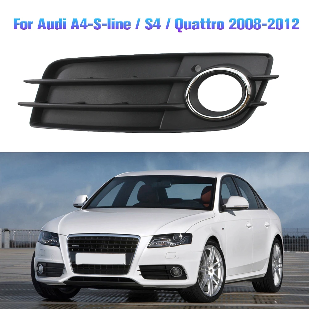 Car-Styling Front Bumper Lamp Trim Cover Grill Left Right Fog Light Lamp Grille for Audi S4 A4-Sline B8 8K0807682C 8K0807681