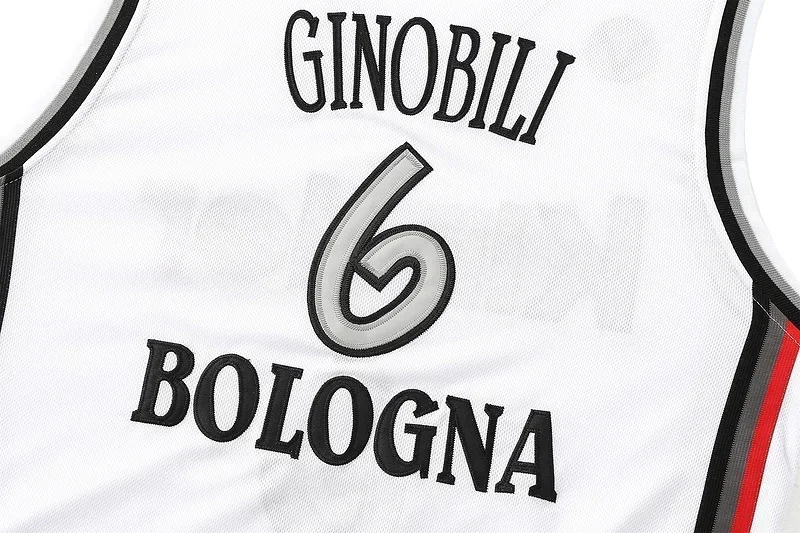 Italy 6 Manu Ginobili Bologna Kinder Bologna Vitus National man basketball jerseys size S-2XL