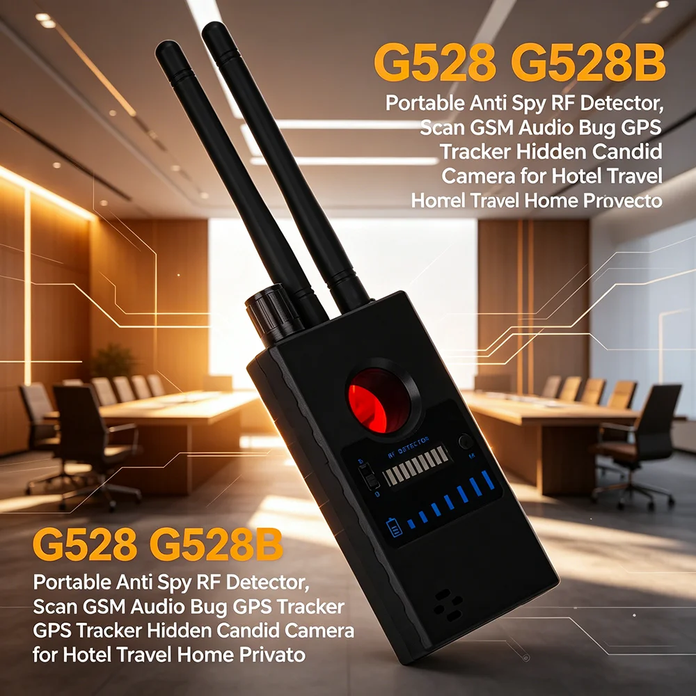 

Multi-function Hidden Camera Detector Anti-Spy Lens Tracker RF Signal Detect GSM Audio Bug Finder Wireless Device Scanner G528