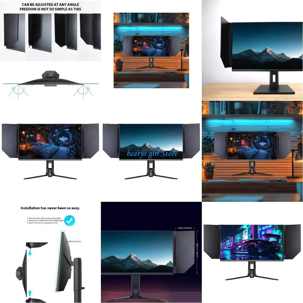 

C7AB Thin Plastic Display Privacy Cover Hurdles Surrounding Light Enhances Visual Clearness