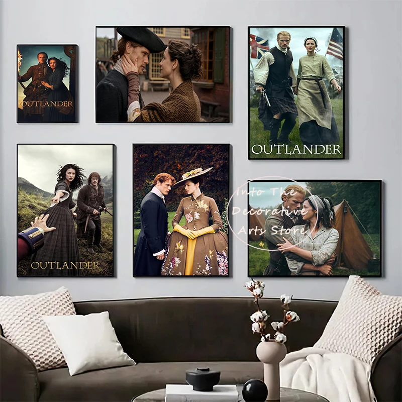 Time-travel fantasy TV outlander Retro Posters Prints Wall Art Canvas Painting Retro Picture for Cafe Bar Living Room Home Decor