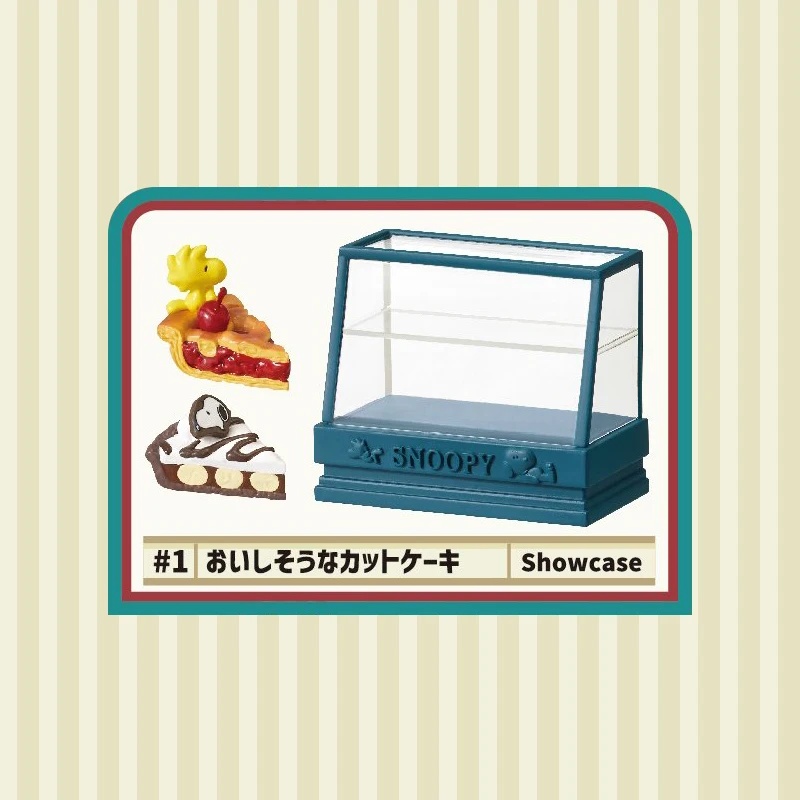 Rement Snoopy American Dessert Shop Modèles de scènes miniatures Coffret aveugle à collectionner Collection de figurines de jeu tendance Tous les 8 types