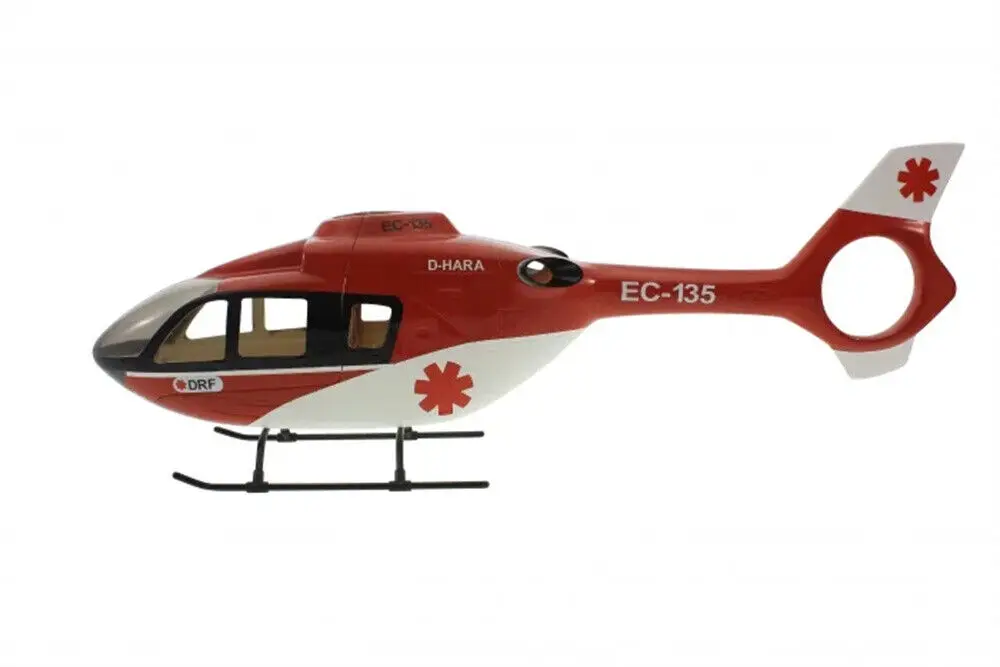 450 EC-135 Drf Rc Helikopter 450 Formaat Voorgeschilderde Romp Rood Schilderij Kit