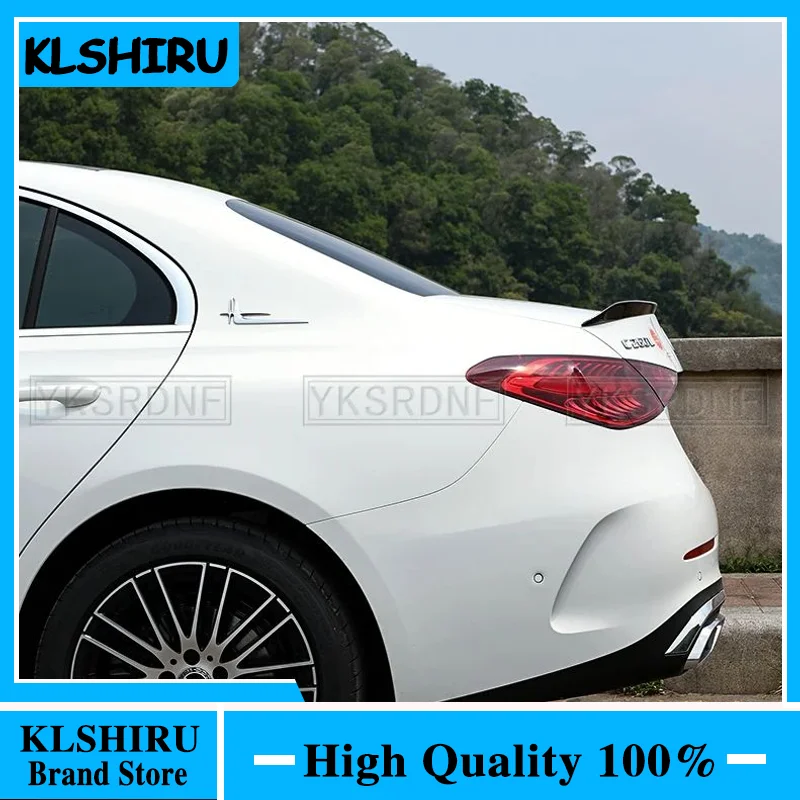 YKSRDNF For Mercedes W206 Spoiler 4Door Sedan C63 style C200 C260 ABS Plastic Tail Wing Unpaint and Lacquer Color For Benz W206