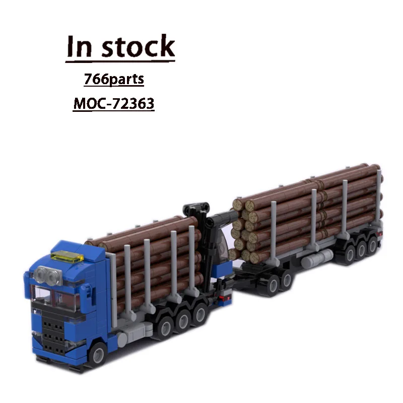 MOC-72363 شاحنة نقل تسجيل الغابات اللبنات نموذج 766 PartsMOC الإبداعية بنين أطفال عيد ميلاد اللبنات لعبة الهدايا