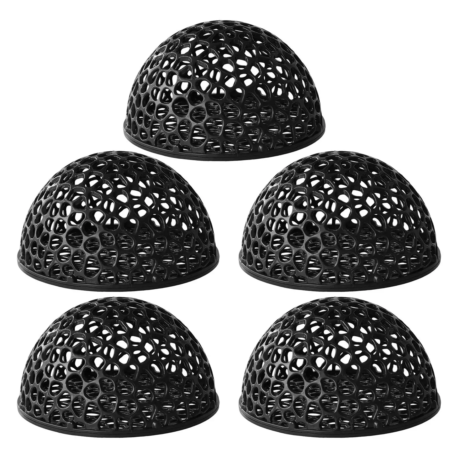 5pcs Shrimp Hideout Cave Aquarium Shelter Tunnel Hollow Breeding Hide Fish Tank Cave Ornament Detachable Half Sphere Shelter