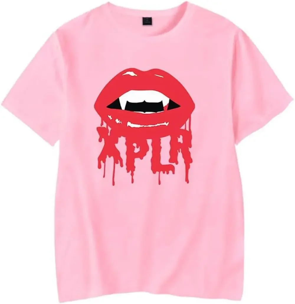 XPLR Sam Colby Fang Printed Fashion T-Shirt Short Sleeved Unisex Round Neck Tee