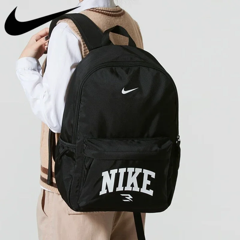 Nike Men Women Backpack Student School Bag Fitness Training Large Capacity Wear Resistant Sports Daypack N32533091GS-005