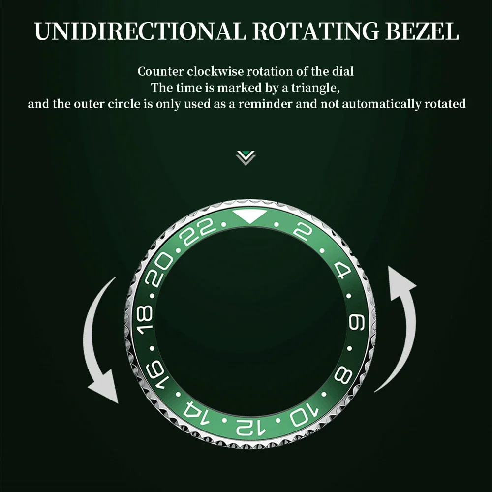 ساعات NIBOSI Limited GMT للرجال من أفضل العلامات التجارية الفاخرة بتاريخ تلقائي كوارتز للرجال مقاومة للماء ومضيئة من الفولاذ المقاوم للصدأ #5