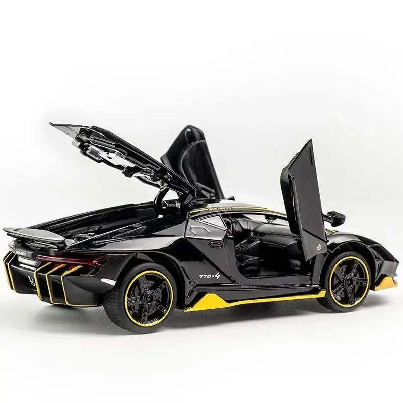 1:32 Lamborghini LP770โลหะผสมกีฬารถDiecasts & Toy VehiclesเสียงSuper Racingยกหางดึงรถของเล่น