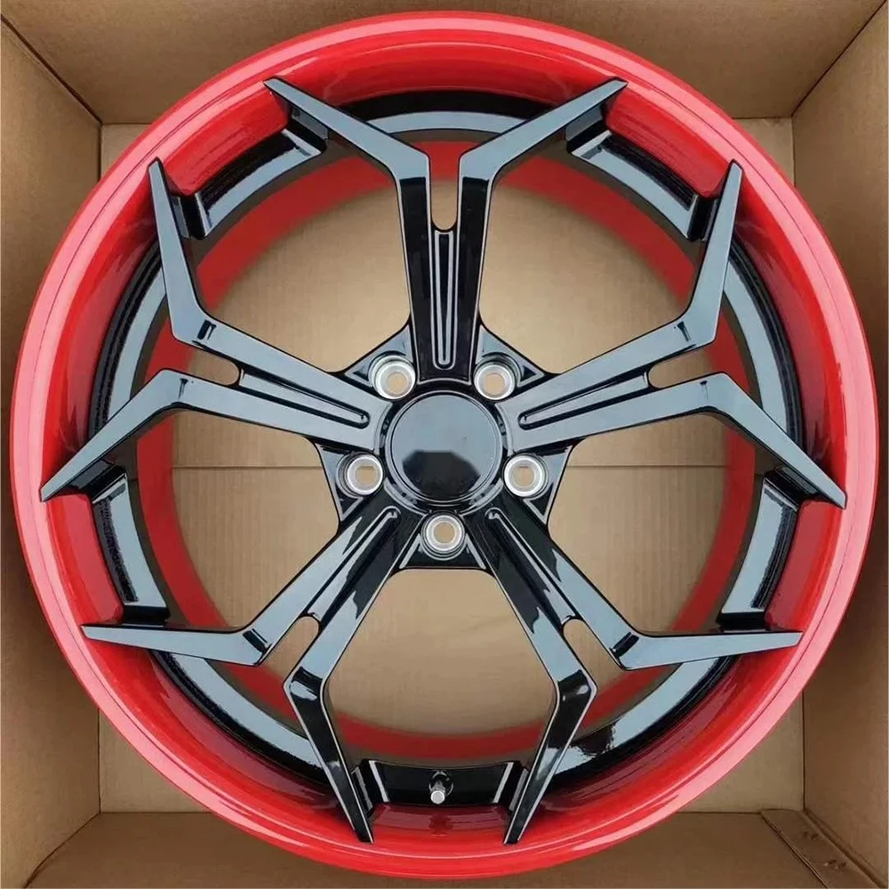 

Custom Luxury 18/19/20 Inch 2 Piece Forged Wheel Aftermarket Black Finish 5 Hole Alloy Passenger Car Wheel Rim, 100% tested well