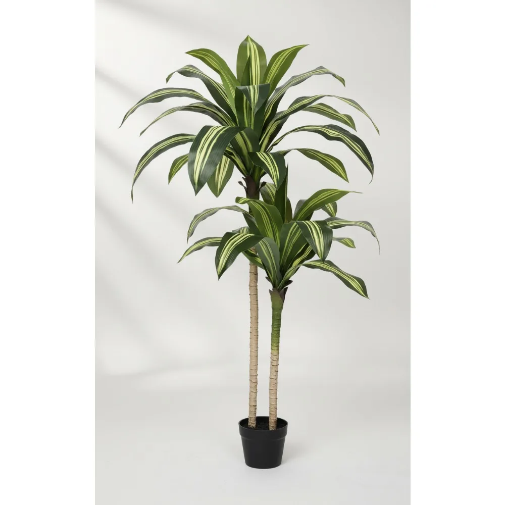 

Искусственное дерево дракины высотой 4 фута с устойчивыми к ультрафиолетовому излучению реалистичными листьями, искусственное растение в горшке для домашнего офиса, домашнего декора на открытом воздухе