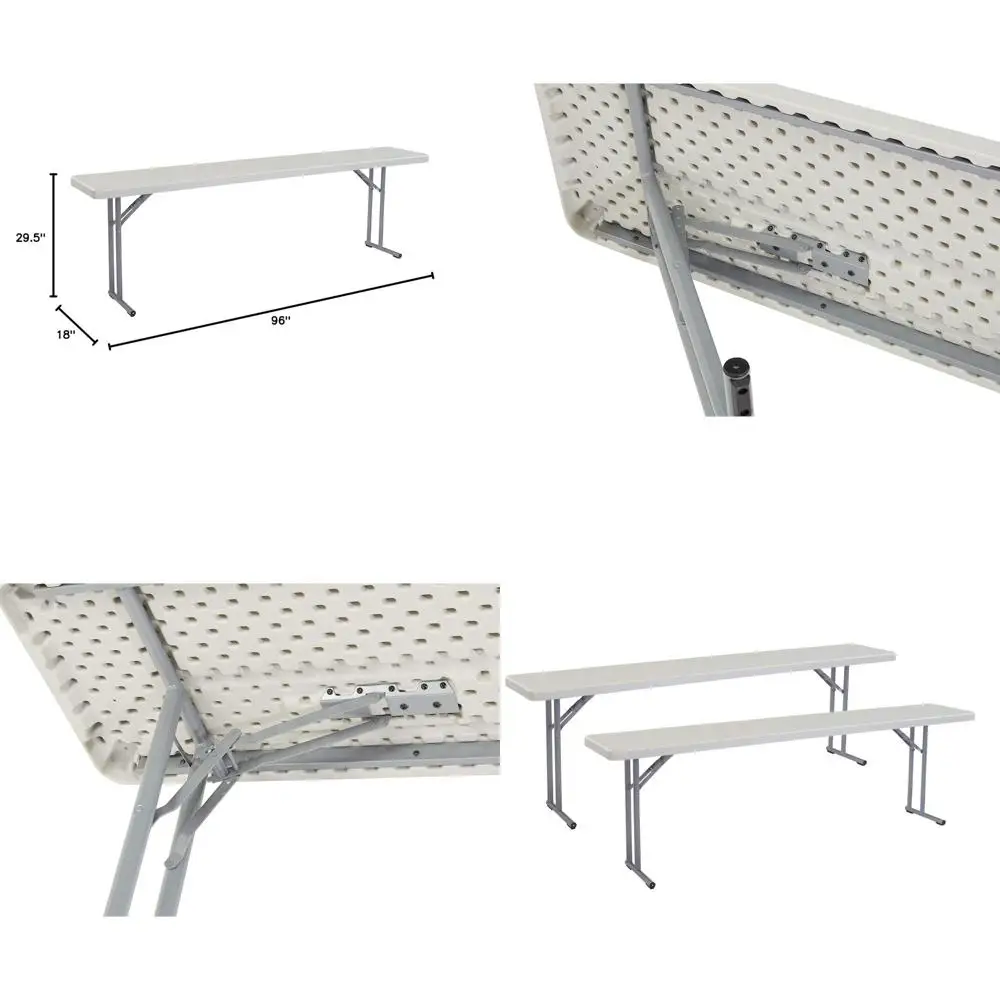 

Складной стол для семинаров повышенной прочности, 18 x 96 дюймов, серый с вкраплениями