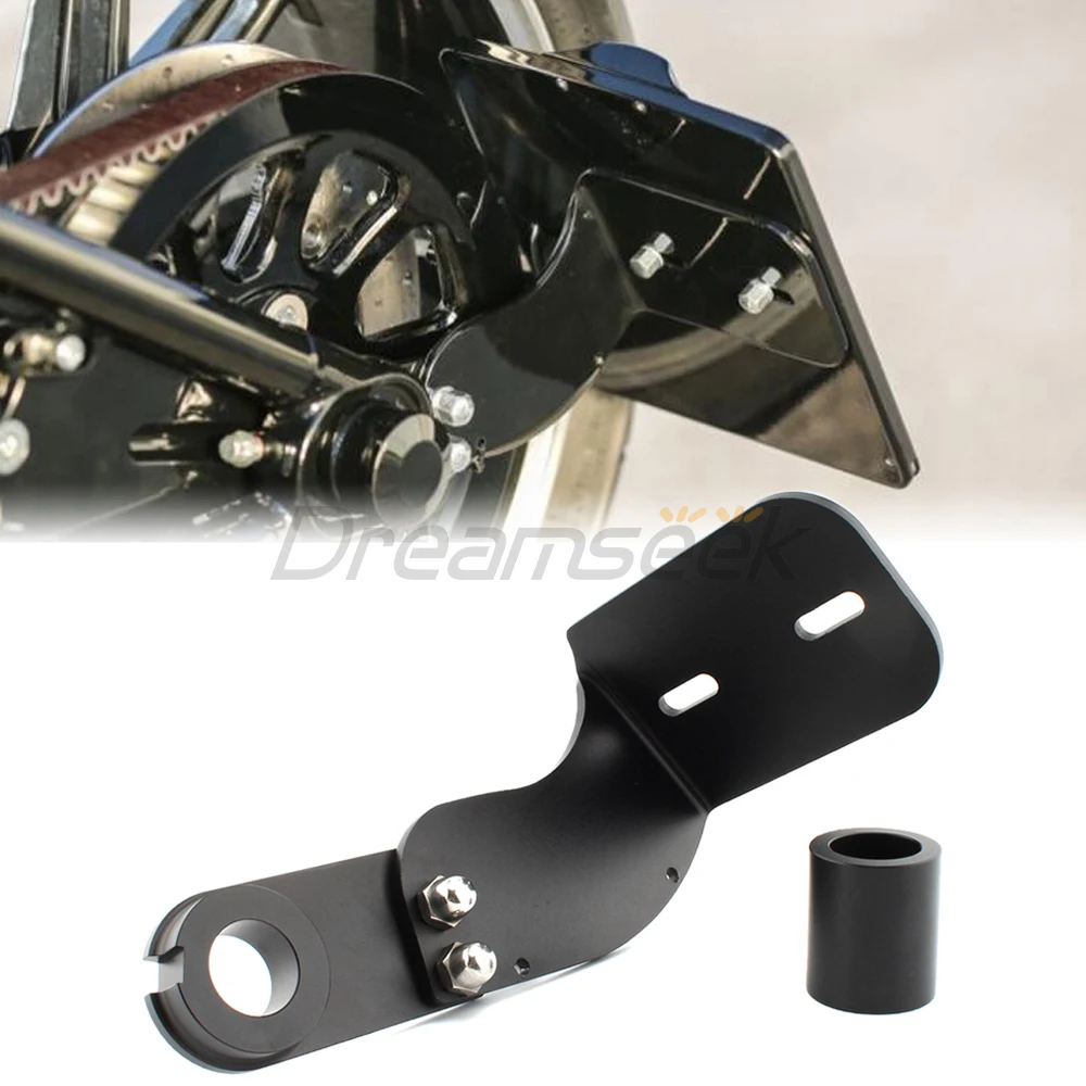 Side Mount License Plate Bracket fit Harley Softail Fat Boy FXLR FLSL 2018 2019 2021 2022 Motorcycle Relocator Holder Black