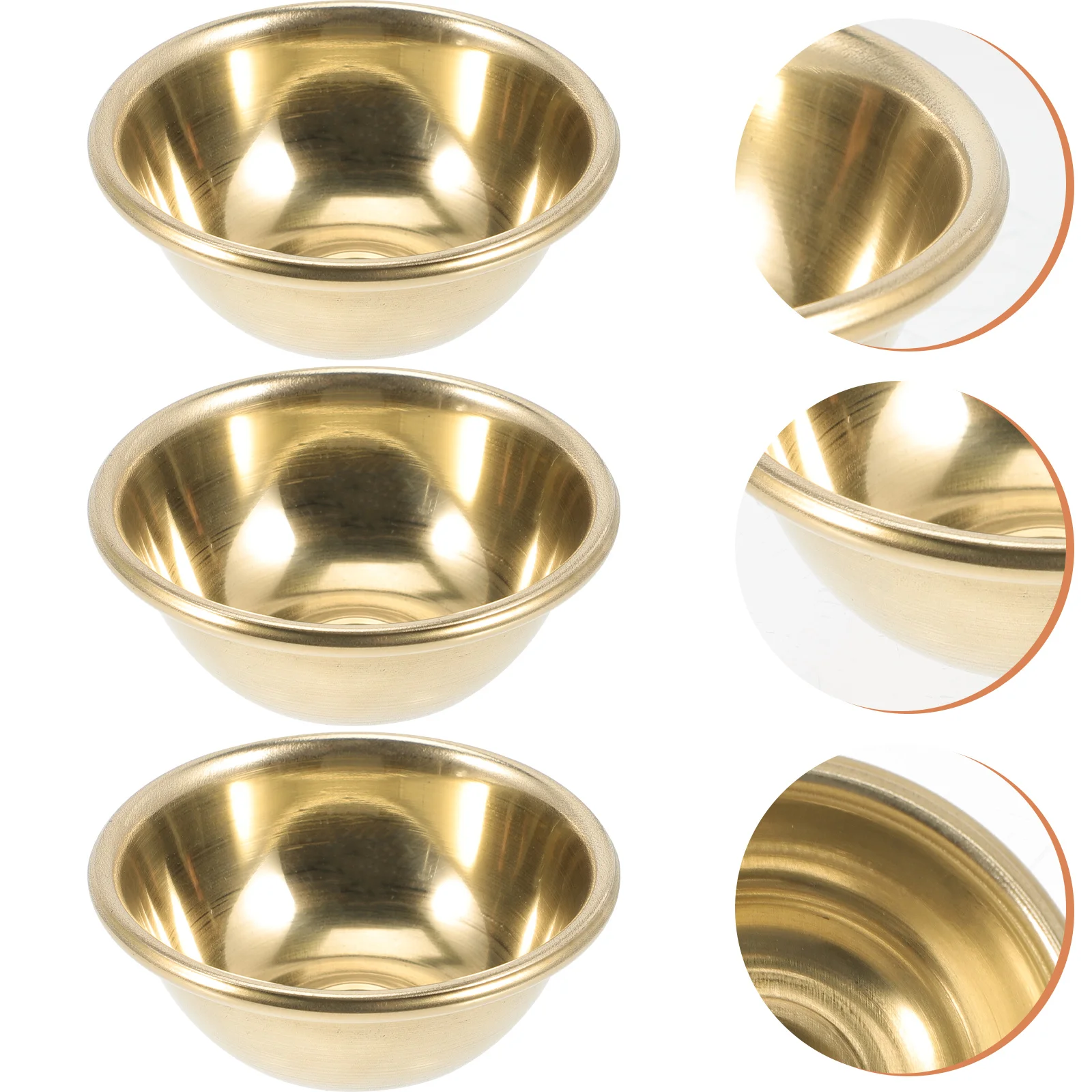 

7 Pcs Gold Decor Holder Holy Water Bowl Altar Tibetan Offering Bowls Golden Brass Yoga Meditation Gobstoppers