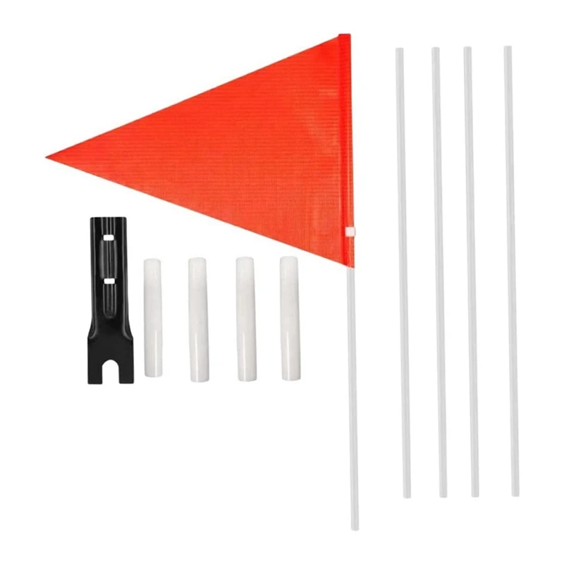 

B48B-Флаг безопасности велосипеда Флаг детского велосипедного прицепа Светоотражающий детский флаг с креплением Bnacket Красный флаг для коляски