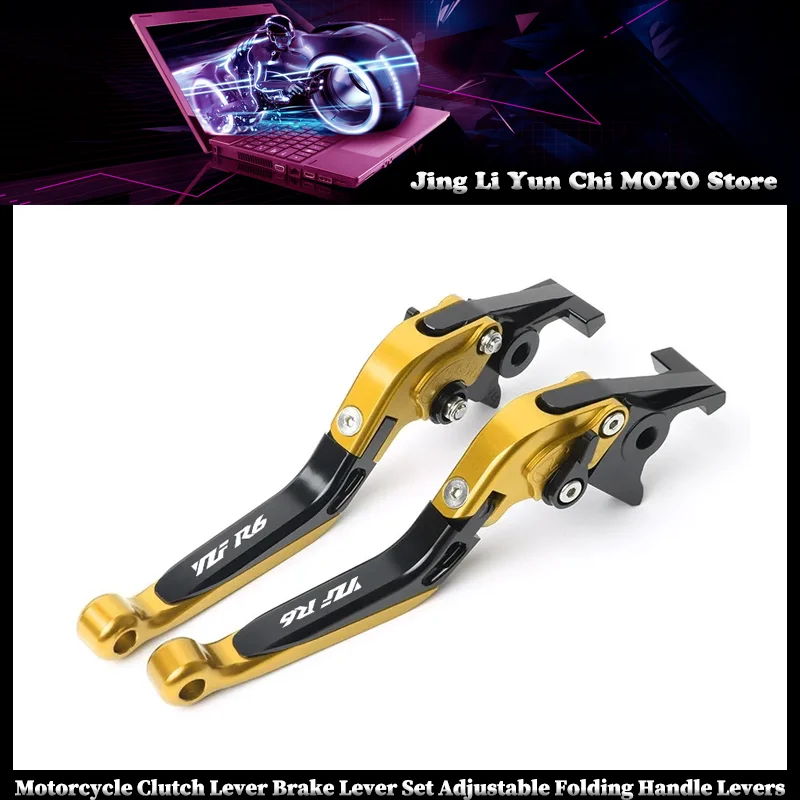 

Motorcycle CNC Adjustable Folding Extendable Brake Clutch Levers Handle For YAMAHA YZFR6 YZF-R6 1999-2004 2003 2002 2001 2000