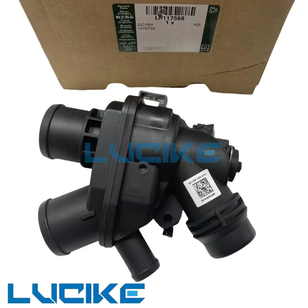 3.0 V6 Petrol Coolant Thermostat Housing w/ Sensor for Range Rover 13- RR Sport 14- New Discovery Velar LR062498 107288 LR117568