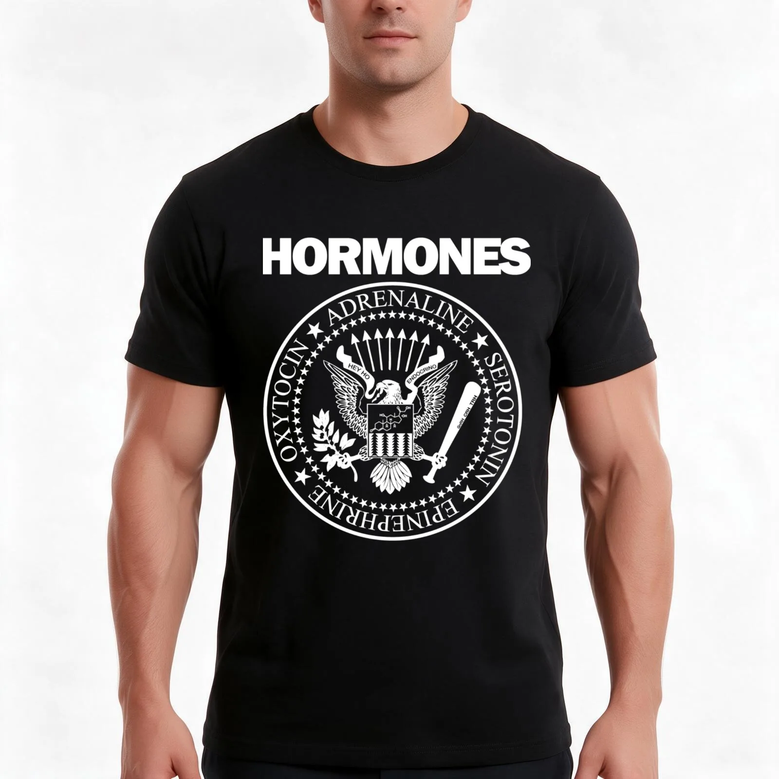 H-O-R-M-O-N-E-S HORMONES T-Shirt, Summer Casual Cotton Tee, Oversized Streetwear Tops, Vintage Graphic Print, Unisex Men Women