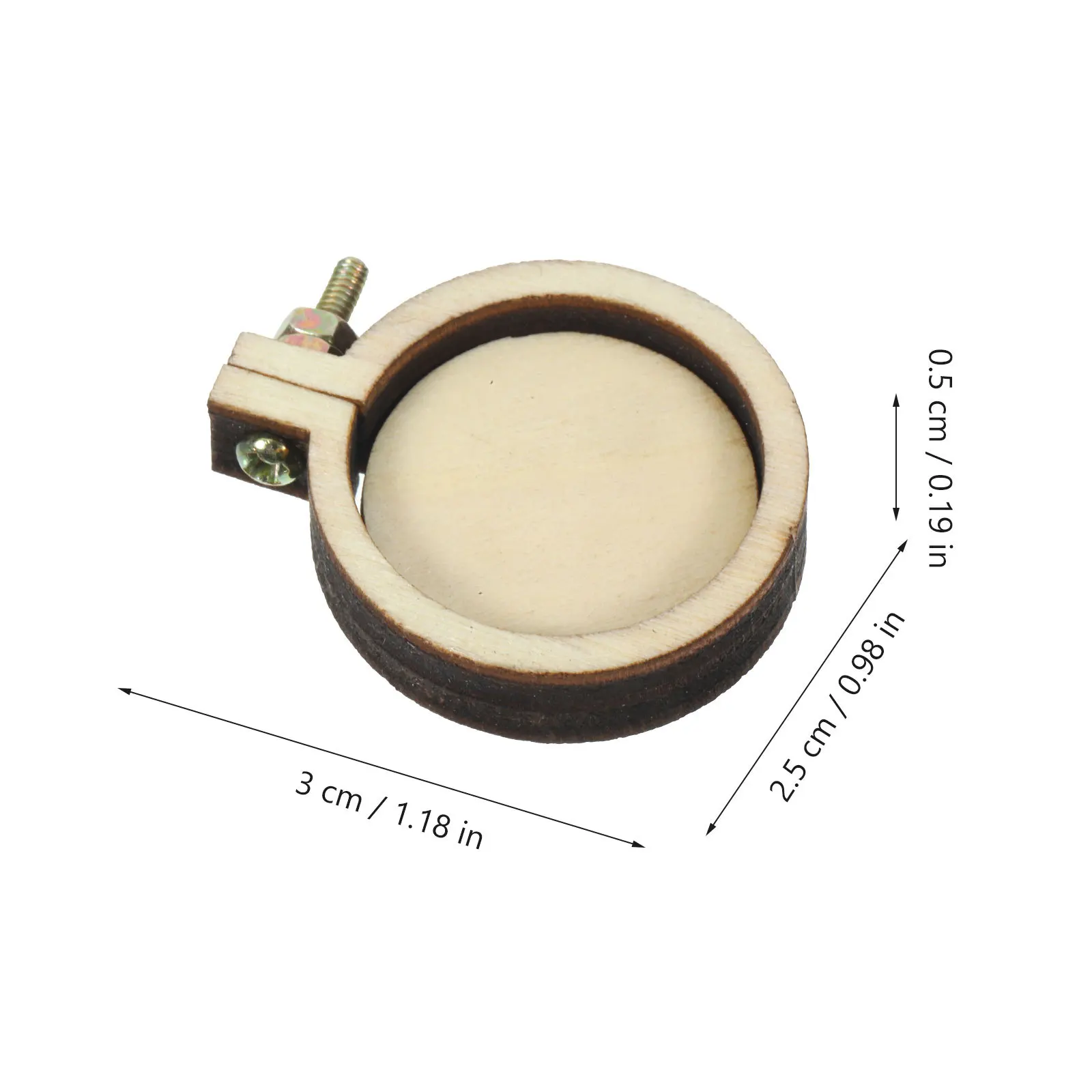 10 قطعة أطواق التطريز الصغيرة إطار تثبيت دائري خشبي لخياطة الغرز المتقاطعة ملحقات ديكور الحائط ذاتية الصنع #2