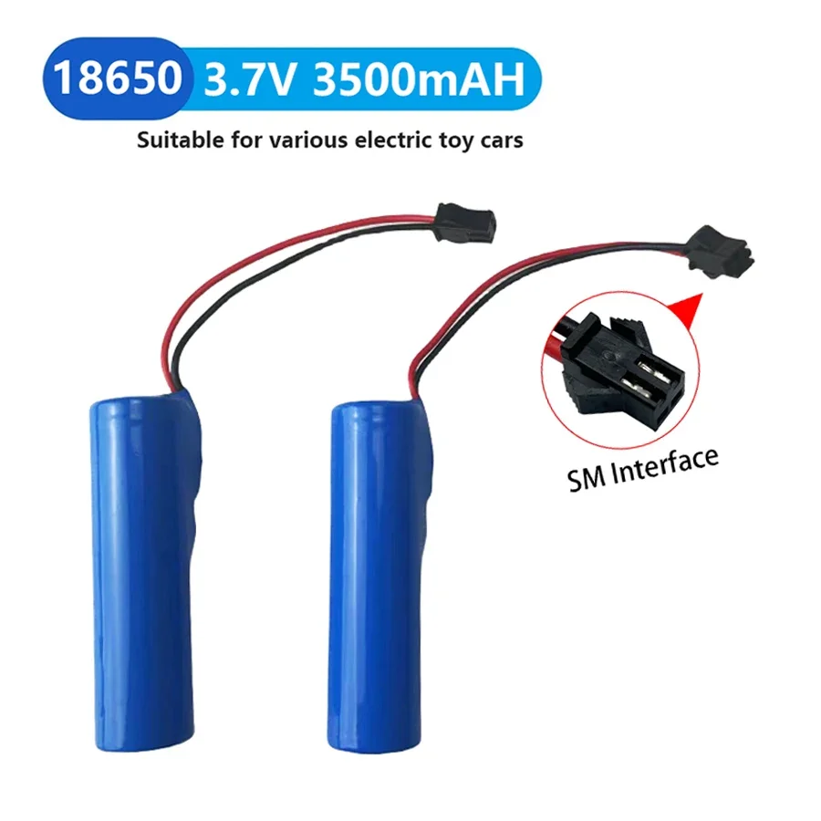 Batería recargable de iones de litio, pila de 3,7 V, 18650, 3500mAh, 18650, enchufe SM, 3,7 V