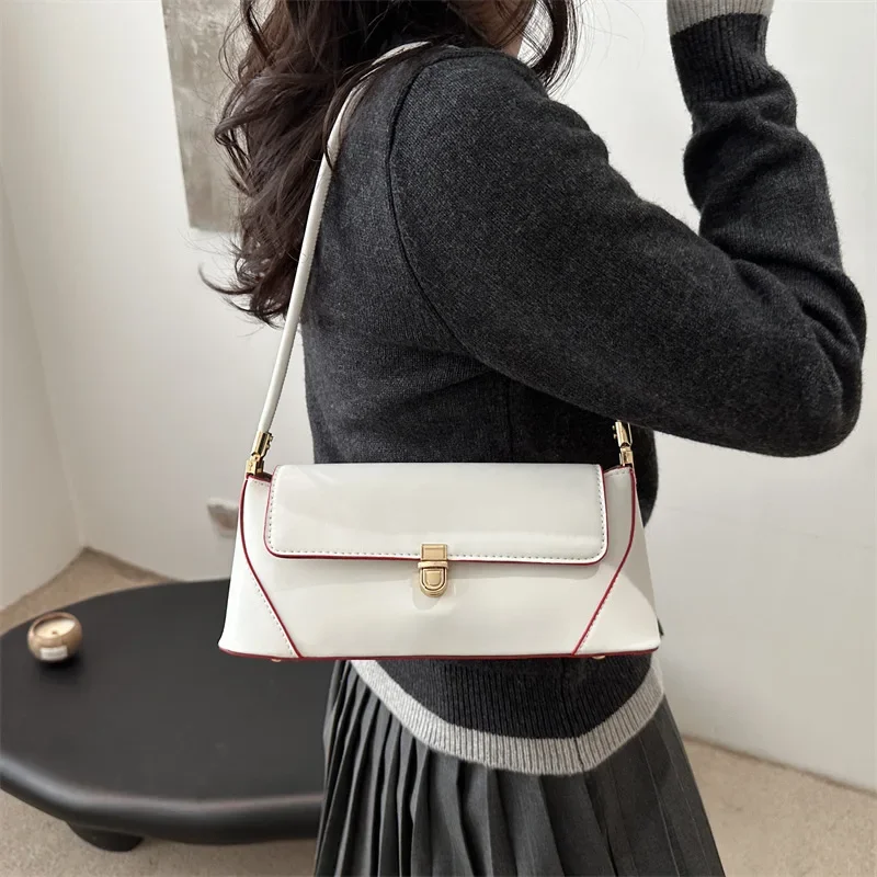 

Shoulder Bag Summer New Fashion Simple Women's Bag Foreign Style Trend Women's Texture Baguette Bag Small Square Bag